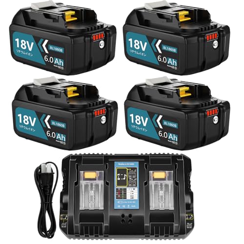 【在庫処分】VANKO 互換 マキタ 18v バッテリー BL1860B 6.0 Amazon.co.jp: VANKO 互換 マキタ 18v バッテリー 6.0Ah大容量 4個付き